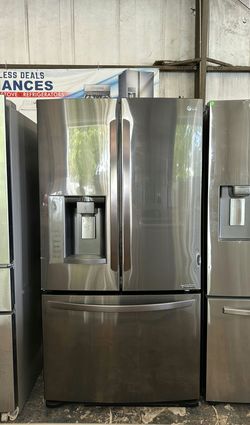 LG 3-Door Refrigerator (French Door Fridge) Stainless Steel - Water Dispenser, LED Lighting