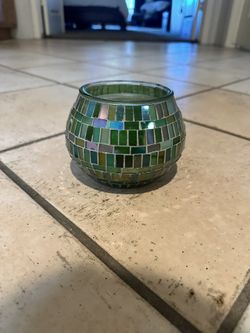 Glass Vase With Candle