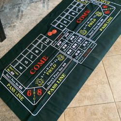 72 X 38 Inches Craps Casino Table Top Felt Mat