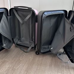 Two 20-inch suitcase carry ons for price of one