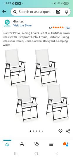 Giantex patio folding chair set of 4