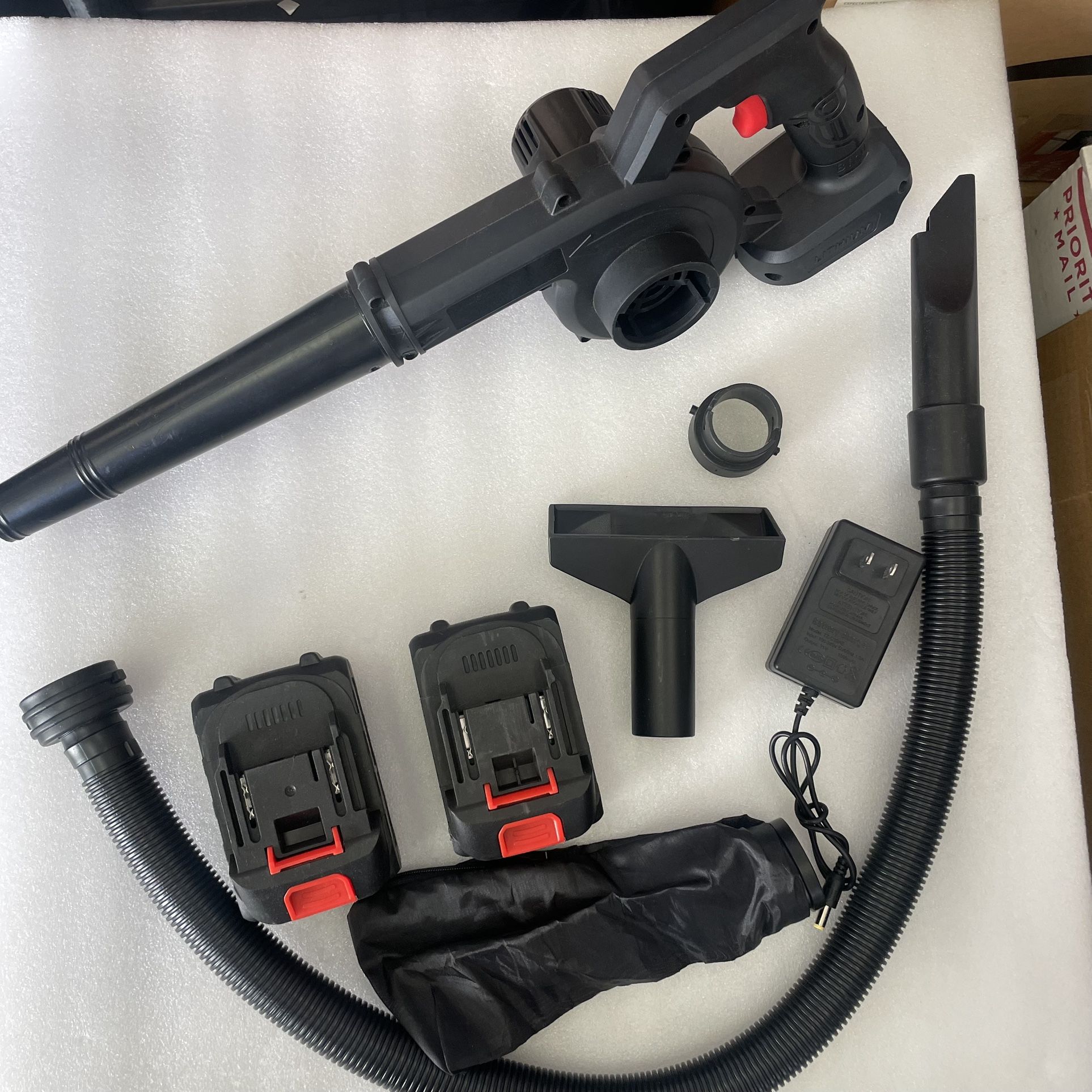 Leaf Blower Cordless, Mini Handheld Leaf Blower Electric 24V with 2 Pack Battery and Charger