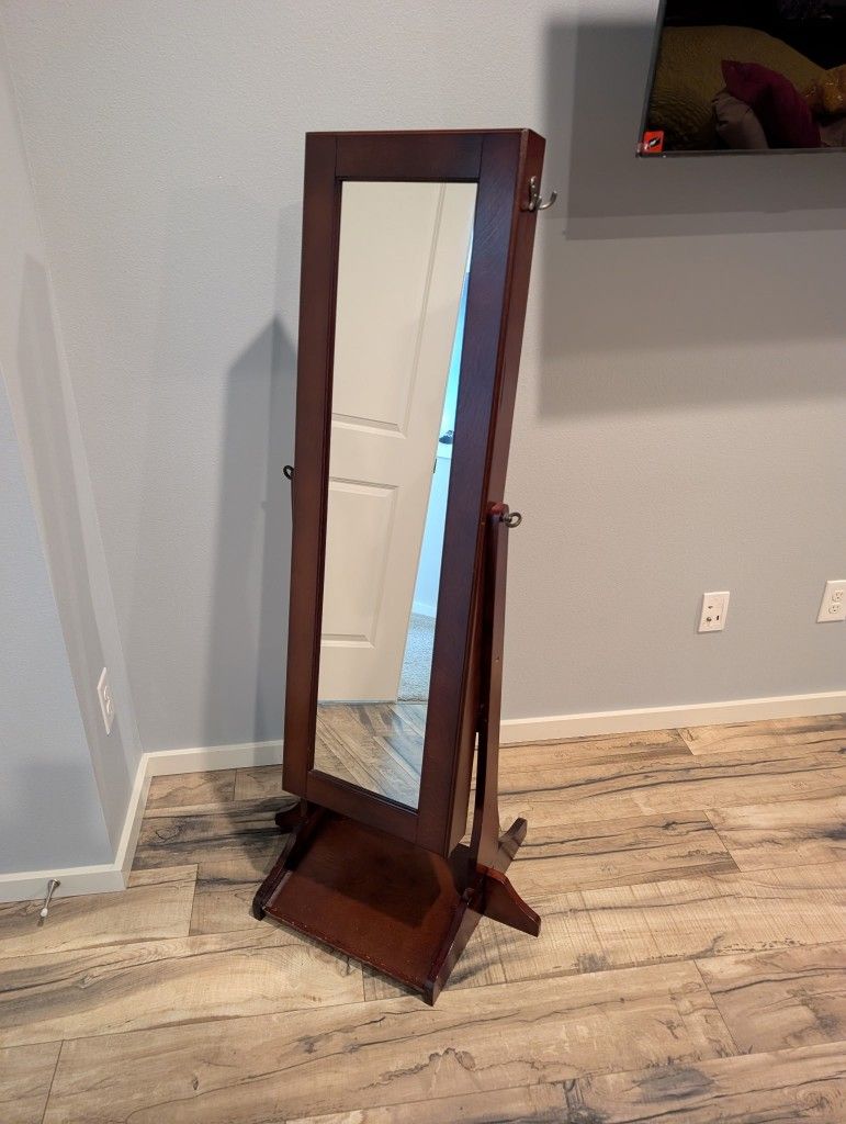 Jewelry Storage Stand w/ Mirror