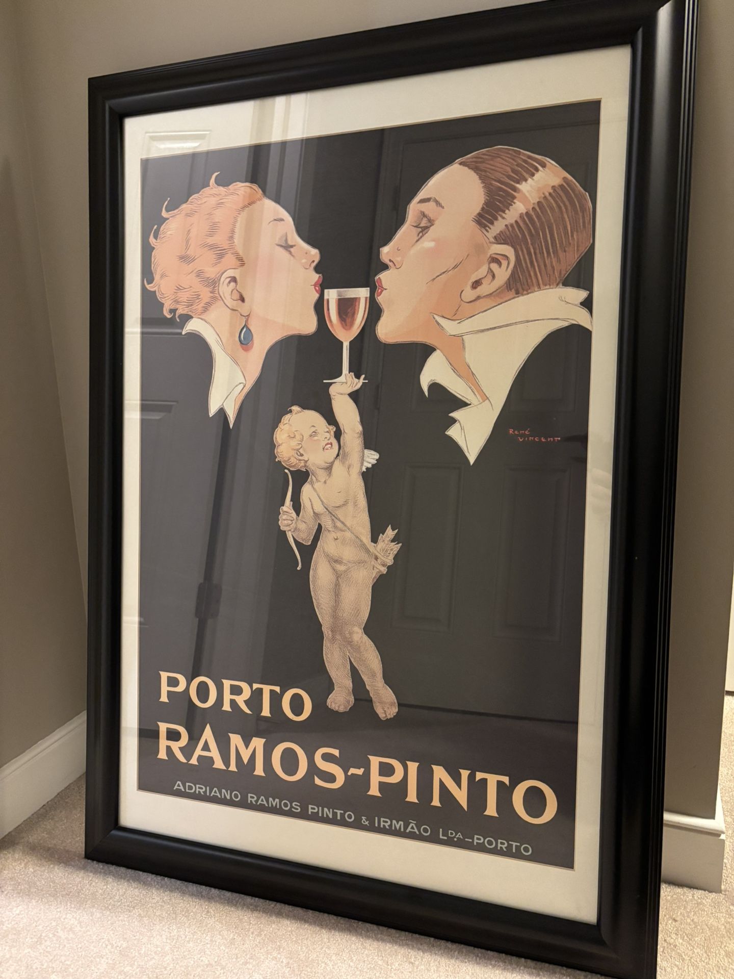 30x42 Framed Porto Ramos-Pinto Art
