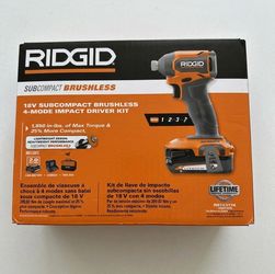 Ridgid subcompact brushless