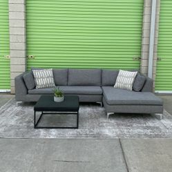 *Free Delivery* Gray Modern Sectional Couch Sofa