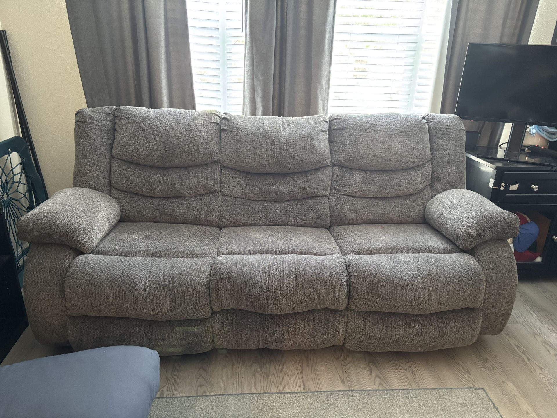 Gray Reclining Couch