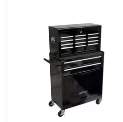 Multi-purpose High Capacity Rolling Chest 8-Drawer Tool Storage Cabinet Black
