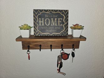 Handmade Wooden Key Holder /shelf