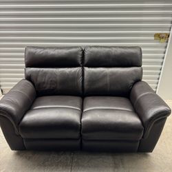 Like New Chocolate Brown  Reclining Loveseat