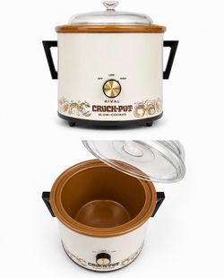 Vintage Rival Crock-Pot Slow Cooker – Retro Brown & Cream