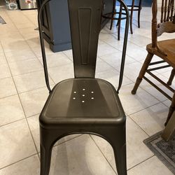 Gunmetal Bistro Chair Set, X4 