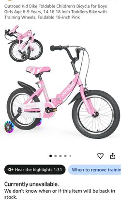 Pink Foldable Bike