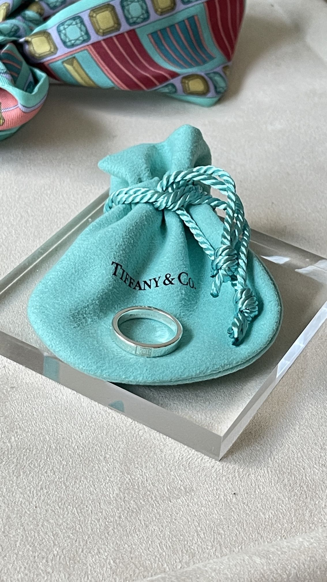Tiffany & Co. Atlas Band Ring in Sterling Silver size 5 NEW $399