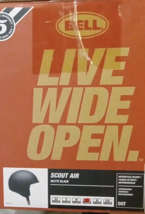 BELL Helmet Scout Air DOT Certified Motorcycle Helmet Size Large Newl