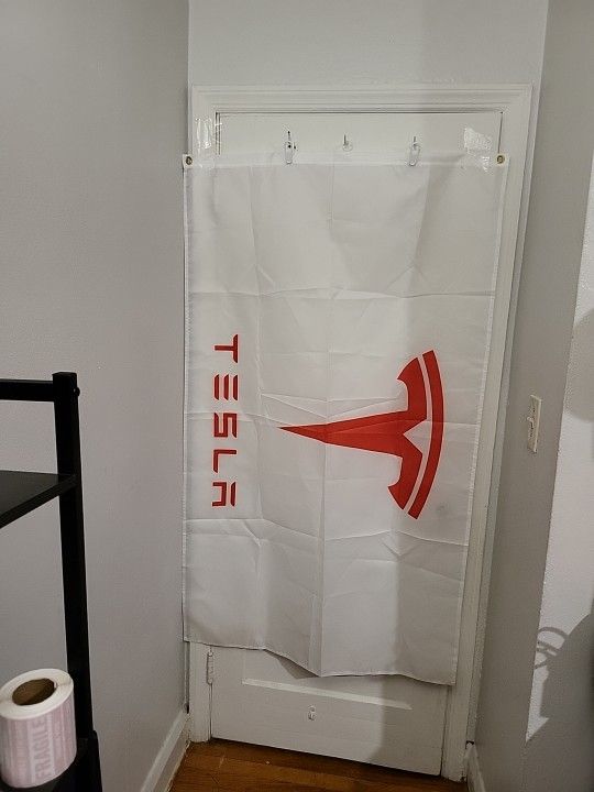 Tesla  Flag 5ft X 3ft Horizontal Hanging