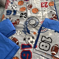 Twin Size Sports Bedding Set