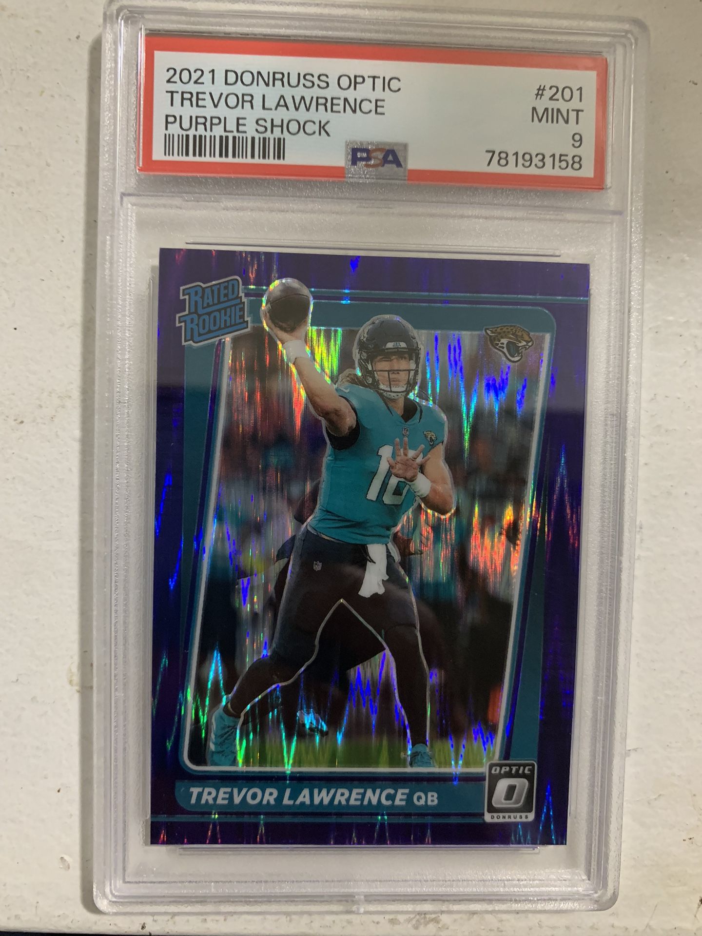 Trevor Lawrence Purple Shock Psa 9