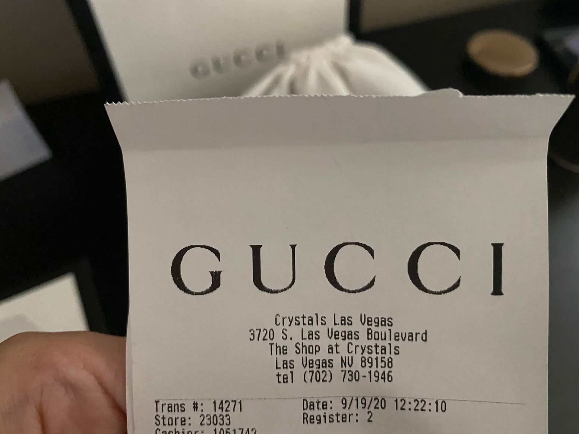 Gucci belt receipt online