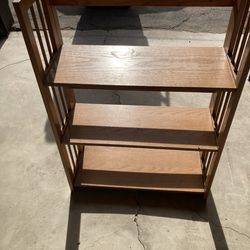 two book shelves that can stack or fold flat