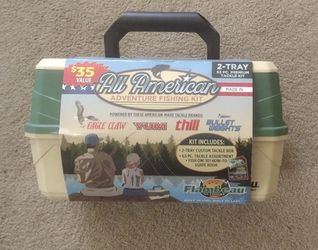 All American Adventure Fishing Kit - 63 Piece Tackle Box $25
