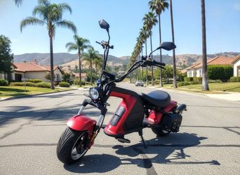 3000W Electric Sport Chopper Motorcycle Harley Scooter Bike 60V MATTE RED Moped