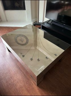Large Heavy-Duty Mirrored Coffee Table - Perfect DIY Project (OBO)