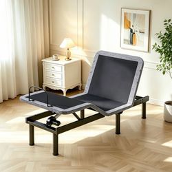 2511e $250 Twin XL Adjustable Bed Frame with Massage, Electric Bed Base with Wireless Remote, Head/Foot Incline, Zero Gravity, Anti-Snore, USB Ports,