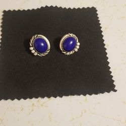 Lapis & Sterling Silver Earrings