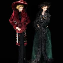 Antique porcelain dolls set