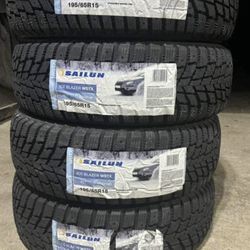 (4) - 195/65/15 Sailun Ice Blazer WSTX Snow Tires