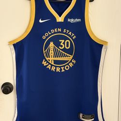 Men's Nike Stephen Curry Royal Golden State Warriors Swingman Badge Jersey - Icon Edition