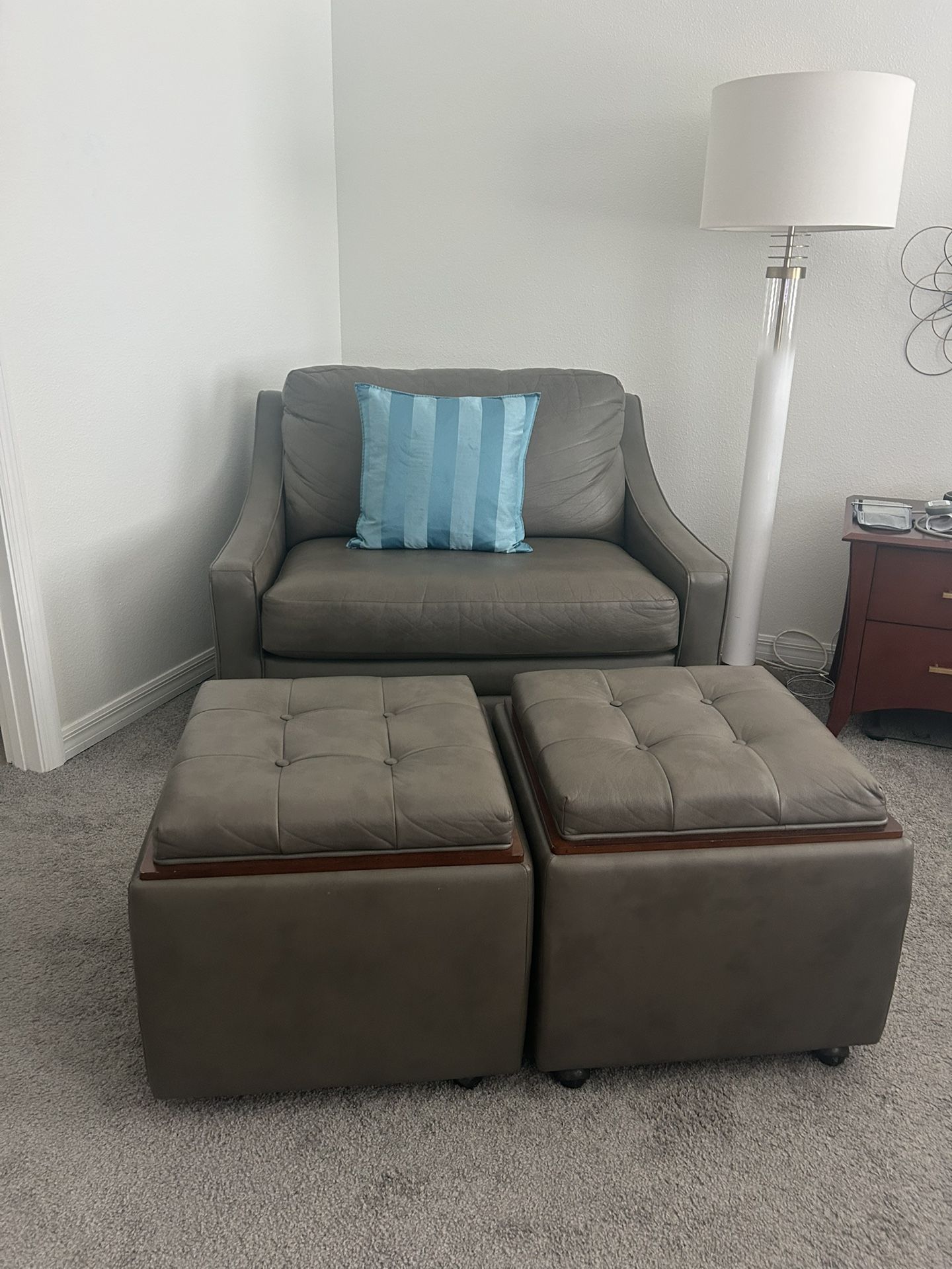 Sofa Sleeper twin And Ottomans 