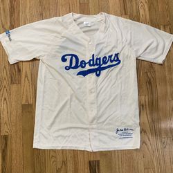 Jackie Robinson Brooklyn LA Dodgers Baseball SGA Replica Jersey #42 White XL