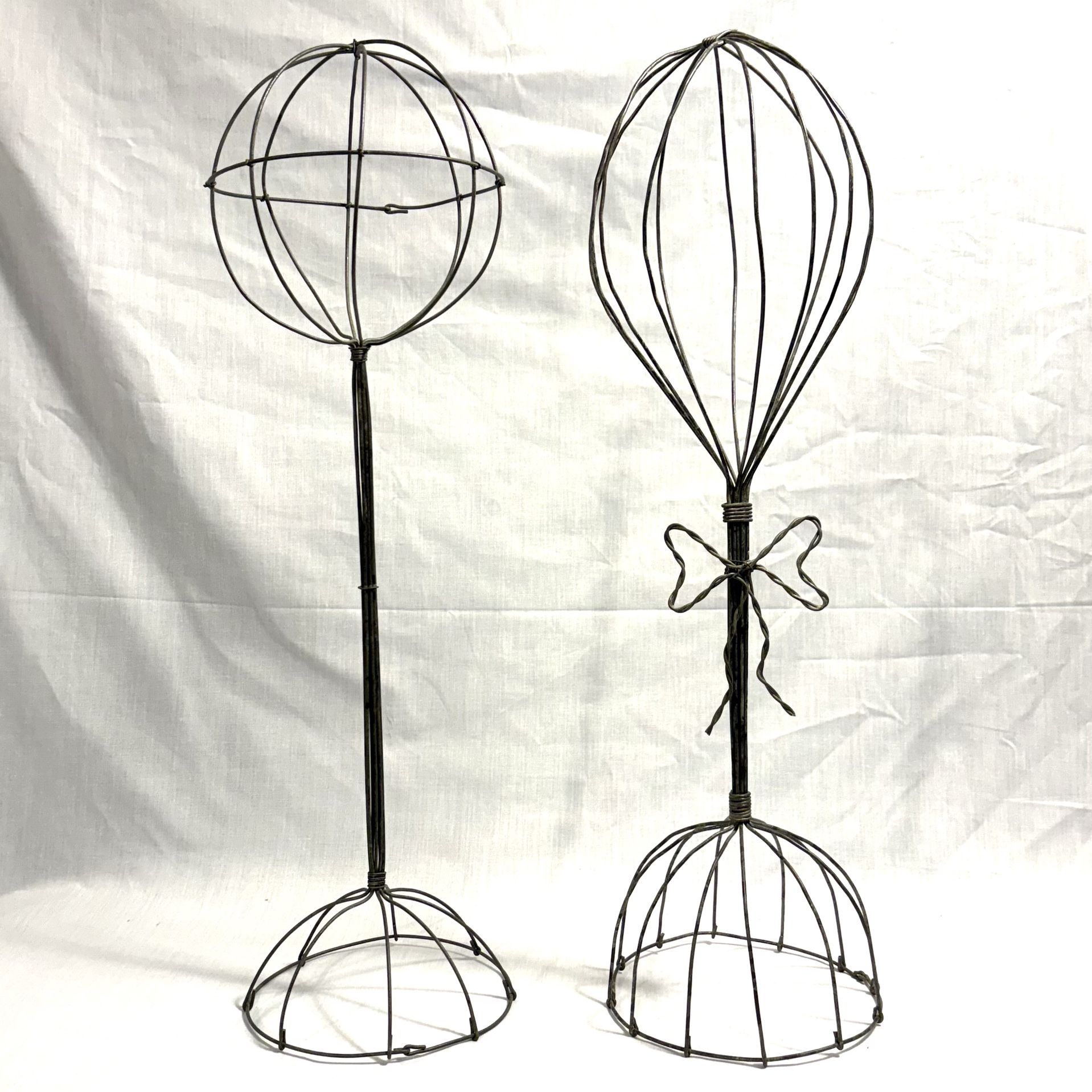 Antique Metal Wire Hat Stands