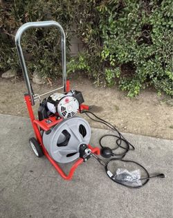 RIDGID K-400 Drain Cleaning Snake Auger 120-Volt Drum Machine with C-32IW 3/8 in. x 75 ft. Cable
