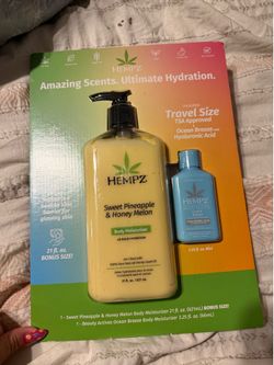 Hempz Body lotion Sweet Pineapple and Honey Melon, travel size Ocean Breeze
