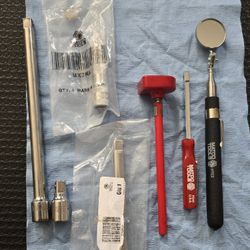 Matco 3/8 socket extensions, Telescoping Inspection Mirror, and Mac thermometer - Read description