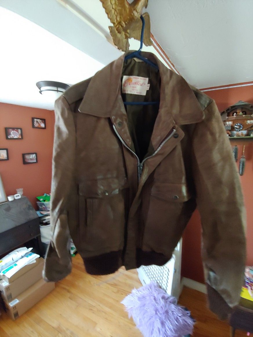 Leather Bomber Jacket