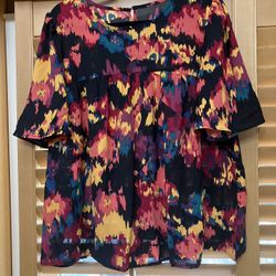 Bold Color Splash Blouse