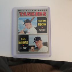 1970 Rookie StarsThurmon Munson Dave McDonald 
