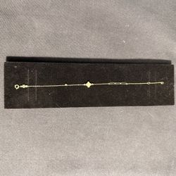 10k Solid Gold Clover Bracelet - Pulsera Oro 10k