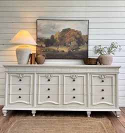 Restored solid wood dresser