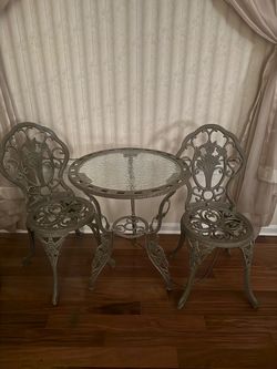 Solid Aluminum Cast 3 Piece Bistro Set