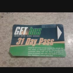 31 Day GET Bus Pass