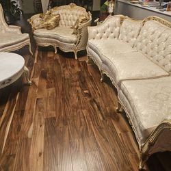 Living Room Italian Style/ Real Marble Table /  4 Items 