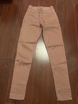 High-Waist Skinny Pants Blush Pink