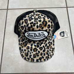 VonDutch Hat Cheetah Print