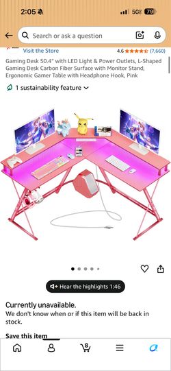 Gaming desk