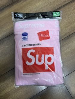  Supreme Hanes Boxer Briefs 2pack Pink FW21 Sz XL